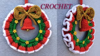 Corona Navideña a crochet [upl. by Deirdre]