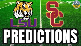 LSU vs USC PREDICTIONS  2024 College Football Predictions [upl. by Elockcin]