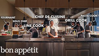 Every Job in a MichelinStarred Kitchen  Bon Appétit [upl. by Jarred310]