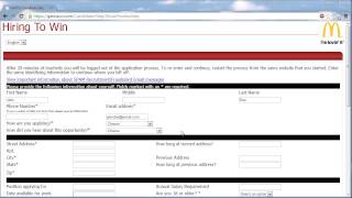 McDonalds Application Online Video [upl. by Getter357]