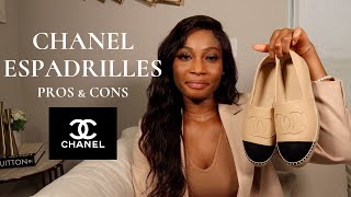 SHOULD YOU BUY CHANEL ESPADRILLES CHANEL ESPADRILLES REVIEW [upl. by Naujad]