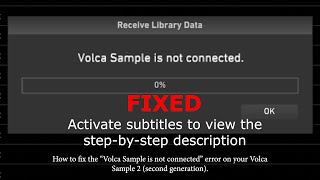 Tutorial  Fix Volca Sample is not connected  error  How to transfer Samples Korg Volca 2 USB [upl. by Anaujal]