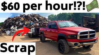 Making 60hr Selling Scrap Metal Scrapping amp Recycling Scrap Metal [upl. by Hairahs540]