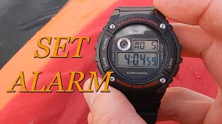 Setting Alarm on Casio Wrist Watch [upl. by Maxey]