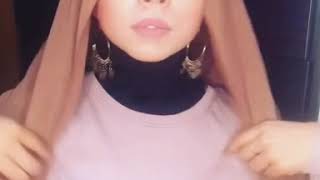 Hijab Tutorial with earrings part1 [upl. by Anayit]