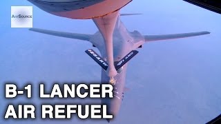 KC135 Stratotanker Refuels B1 Lancer Over Afghanistan [upl. by Aitnic]