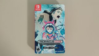 Anonymous Code Steelbook Edition Nintendo Switch Unboxing Video [upl. by Einafpets557]