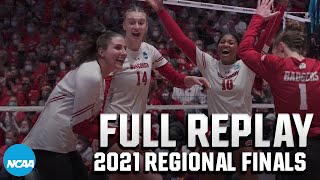 Wisconsin vs Minnesota 2021 NCAA volleyball regional final  FULL REPLAY [upl. by Sylado317]