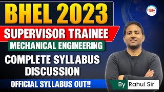 BHEL Supervisor Trainee Mechanical Syllabus Discussion  BHEL Mechanical Syllabus by Rahul Sir [upl. by Eenafets]