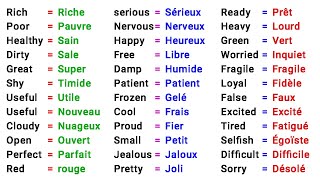 300 Adjectifs les plus utilisés en anglais [upl. by Llertnauq894]