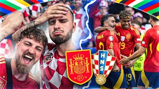 ALLE im SCHOCK KROATIEN wird rasiert 😱 SPANIEN Vs KROATIEN Stadionvlog 🇪🇸🇭🇷💀 [upl. by Forbes243]