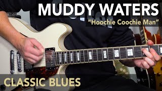 Learn quotHoochie Coochie Manquot Muddy Waters guitar lesson tutorial  EASY BLUES [upl. by Lenni]