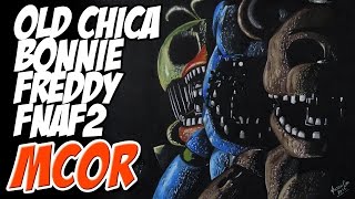 Drawing Old Freddy Old Bonnie and Old Chica  FNAF2 [upl. by Izawa]