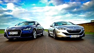 Audi TT vs Peugeot RCZ  Fifth Gear [upl. by Einnor]