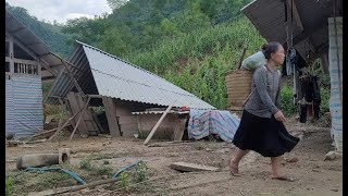 The grief of a single mother over the consequences of Typhoon Yagi left in the village  Duong Mi [upl. by Ettenel]