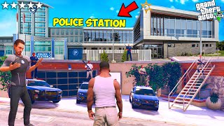 I Tried Turning Franklins House into a POLICE STATION in GTA 5 [upl. by Ynnig]