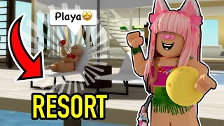 🤩24HRS Trabajando en el Resort de Brookhaven😲Roblox [upl. by Ardnasella]