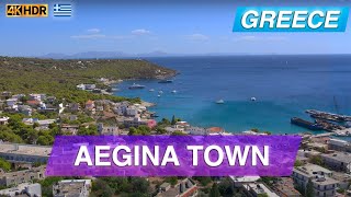 AEGINA TOWN EGINA ISLAND GREECE 4K 60 FPS HDR [upl. by Eissirhc657]