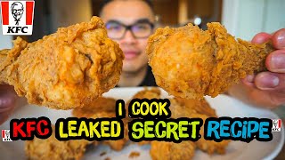 I cooked KFC leaked quotSecret Recipequot  DIY  COPYCAT [upl. by Nigle]