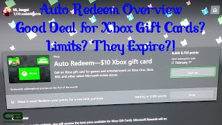 Microsoft Rewards Xbox Gift Cards Auto Redeem Overview  A Good Deal How Long to Get Expirations [upl. by Neerom]