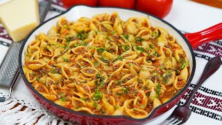 🍝PASTE cu CARNE TOCATA cu SOS de ROSII si BRANZA CHEDDAR un fel de PASTE TACO Șef Paul Constantin [upl. by Fesuy166]