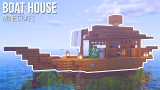 Minecraft  How to build a Boat House  Small amp Simple [upl. by Hultin]