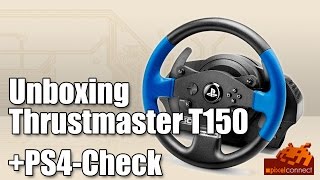 Unboxing Thrustmaster T150  PS4Check Playstation 4 Lenkrad deutsch Test  Review [upl. by Ojibbob]