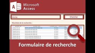 Formulaire de recherche sans code VBA Access [upl. by Nadiya]