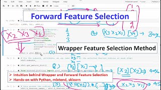 Forward Feature Selection Sequential Forward SelectionWrapper Method Part1Tutorial 7 [upl. by Salinas]