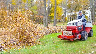 Tractor Leaf Blower  Real World Work [upl. by Sandell]