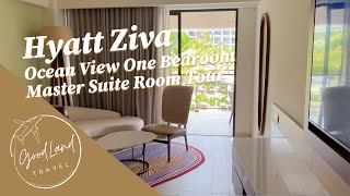 Hyatt Ziva Cap Cana Ocean View One Bedroom Master Suite Room Tour [upl. by Dragde]