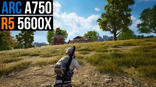 Intel ARC A750  PUBG  1080p  1440p  Min Medium and Max Settings [upl. by Haiacim303]