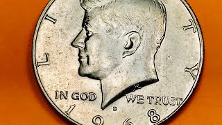 15000 US 1968 Kennedy Half Dollar  40 Silver  United States 50 Cent Coin [upl. by Nohtan]