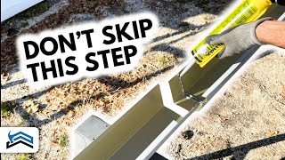 How To Connect Two Gutters Together  Watertight Seal [upl. by Juta]