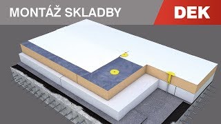 SKLADBA PLOCHÉ STŘECHY S TPO FÓLIÍ MAPEPLAN [upl. by Ianaj]