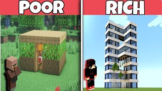 Minecraft But I OPENED RICH VS POOR HOTEL [upl. by Camille]