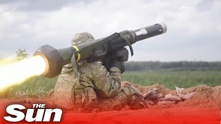 Soldiers launch javelin missiles in drills as US sends more weapons to Ukraine [upl. by Audette]