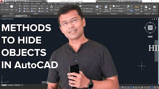 HIDING OBJECTS IN AUTOCAD  AutoCAD TIPS [upl. by Arte]