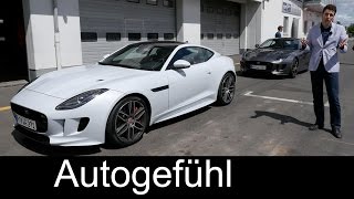 New Jaguar FTYPE R V8 AWD vs FTYPE S V6 AWD FULL REVIEW Nürburgring Racetrack test driven [upl. by Wilek]