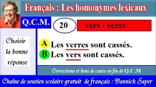 Exercices sur les homonymes lexicaux français usuels CM1 CM2 [upl. by Heyra605]