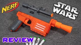 REVIEW Nerf Star Wars Han Solo Pistol  Unboxing Review amp Firing Demo [upl. by Edgell457]