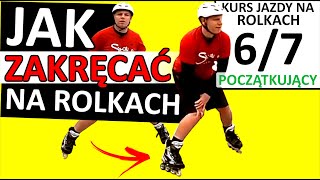 Nauka zakręcania na rolkach dla początkujących  LEKCJA 67   jak skręcać na rolkach [upl. by Race]