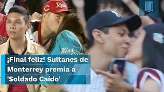 Sultanes de Monterrey premia a Soldado Caído con reconocimiento previo al juego de la LMB [upl. by Inuat784]