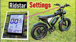 M5 Settings  Ridstar Q20 or X20 H20  Display amp Controller [upl. by Jayme]