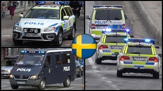 🚓 Polisbilar på utryckning  Swedish police cars responding [upl. by Thorrlow]