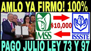 YA LLEGO AQUÍ PAGO 100 PENSIÓN IMSS ISSSTE PENSIONADOS Y JUBILADOS NUEVA FECHA AMLO 10000 [upl. by Neffets]