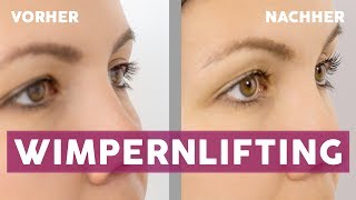 Bye bye Wimpernzange Wir haben Wimpernlifting getestet  BEAUTY [upl. by Bendite]