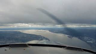 17th March 2024 PA38 Liverpool Airport pilot training Lancs Blackpool Between cloud layers views [upl. by Asilaj]