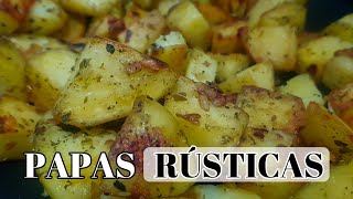 PAPAS SALTEADAS con ajo y orégano 🍟 FÁCIL [upl. by Arakal106]