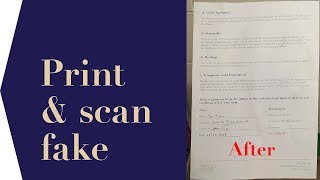 Fake a quotPrint sign amp scanquot document Photoshop tutorial [upl. by Gnuhp988]